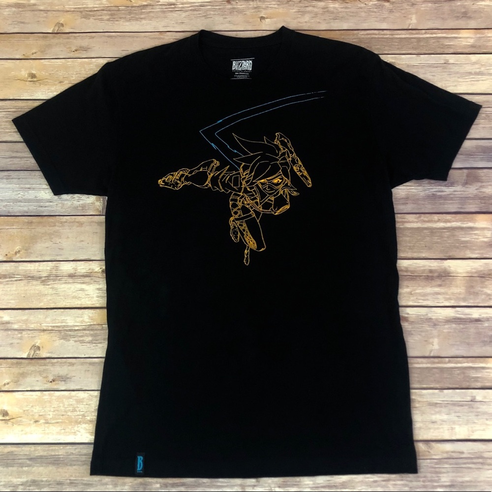 Blizzard overwatch tracer black T-shirt size M